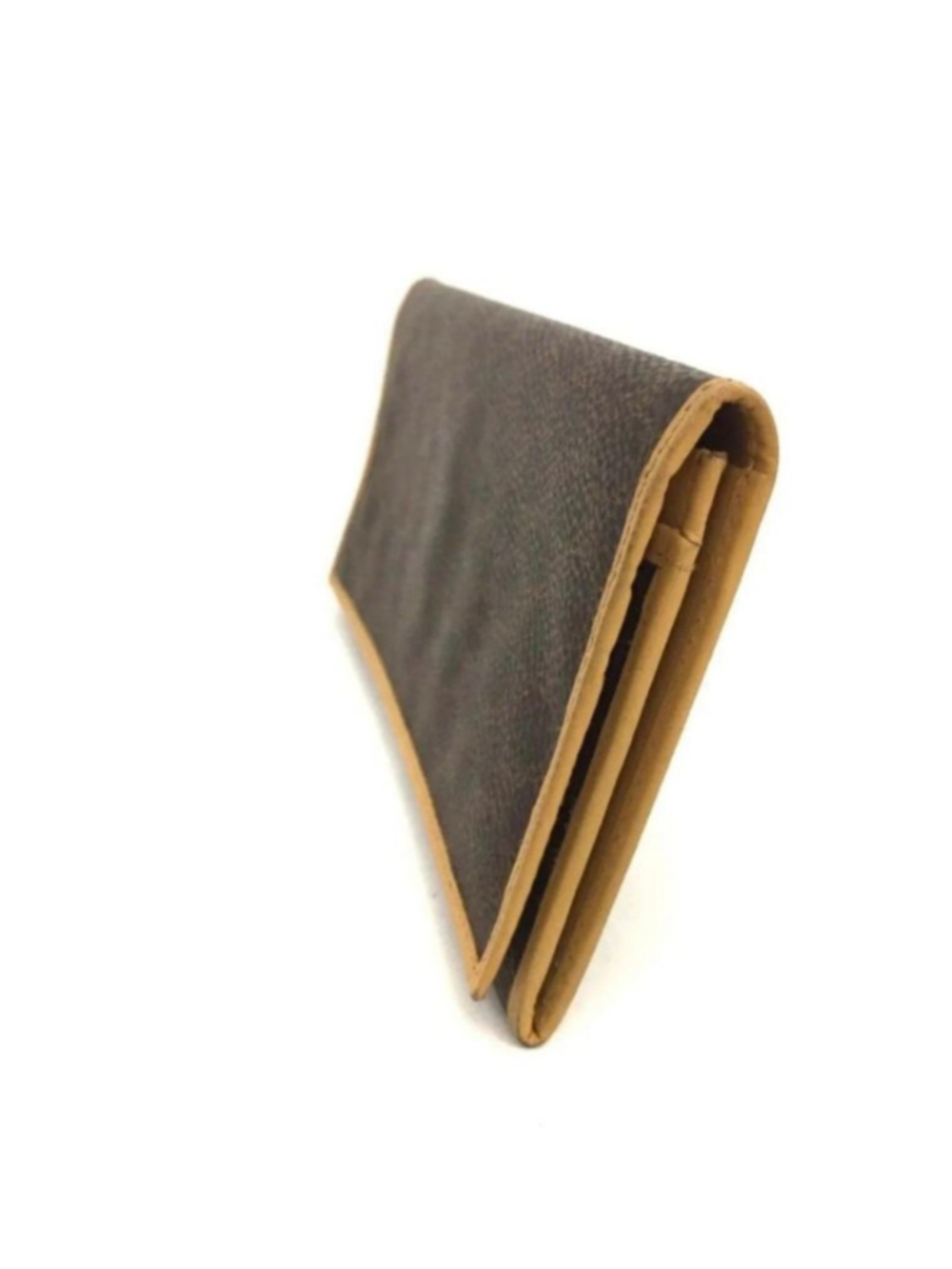 Women's Celine Triomphe Canvas Wallet in Brown and Tan, One Size - Picture 3 of 8